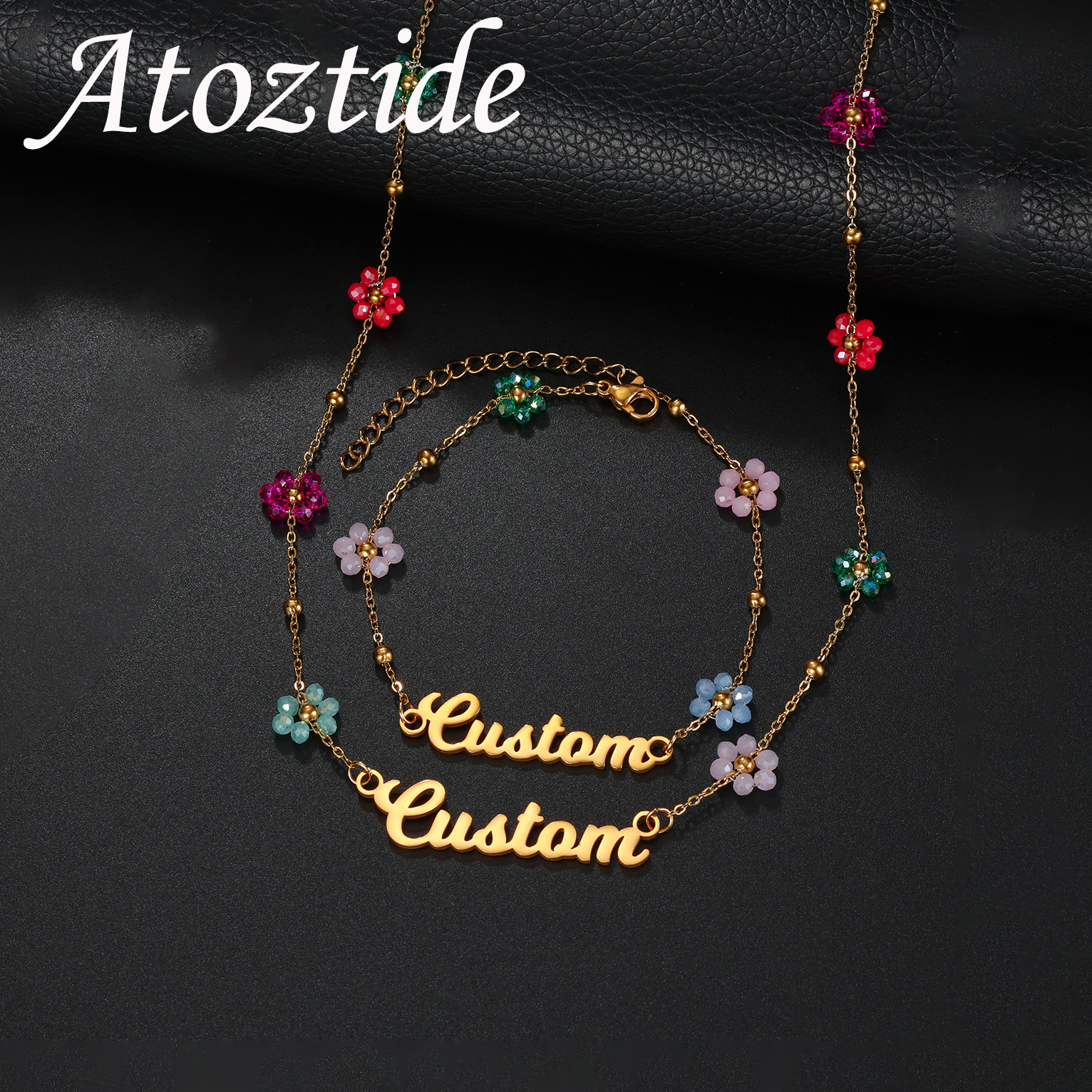 Women Accessories Gift Set - Atoztide Custom Name Jewelry Set Personalized