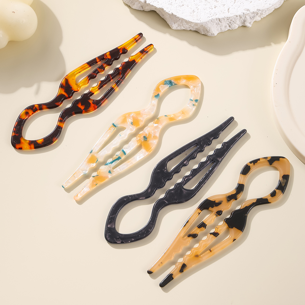 U-Shaped Hair Sticks Tortoises - Women Accessories On Sale review and price