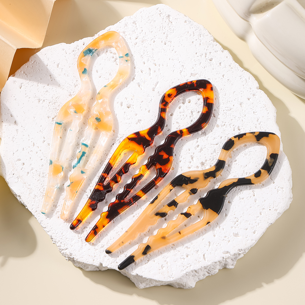U-Shaped Hair Sticks Tortoises - Women Accessories On Sale review and price