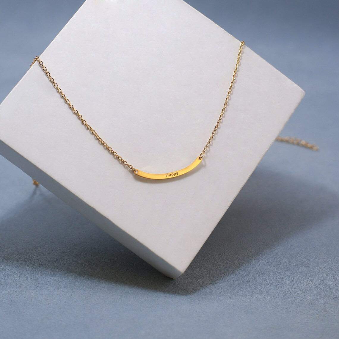 Personalized Curved Bar Neckla - Women Accessories Gift Box review and price
