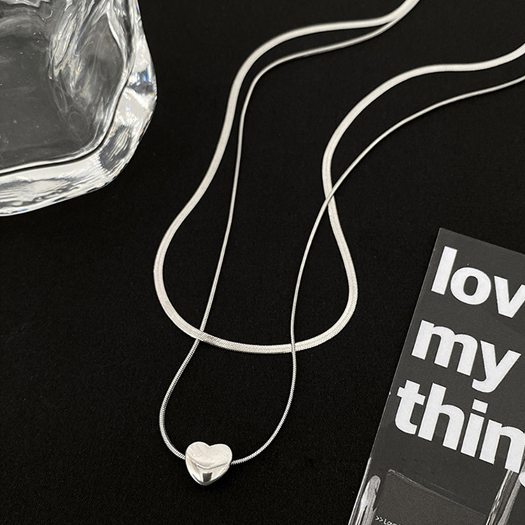925 Sterling Silver Double Lay - Layered Necklace Set review and price