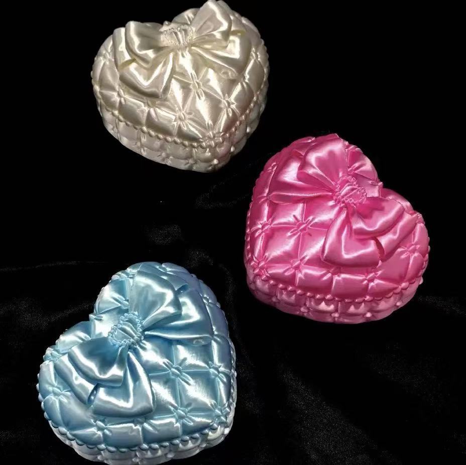 Silk Heart-Shaped Jewelry Box  - Women Accessories Gift Box review and price