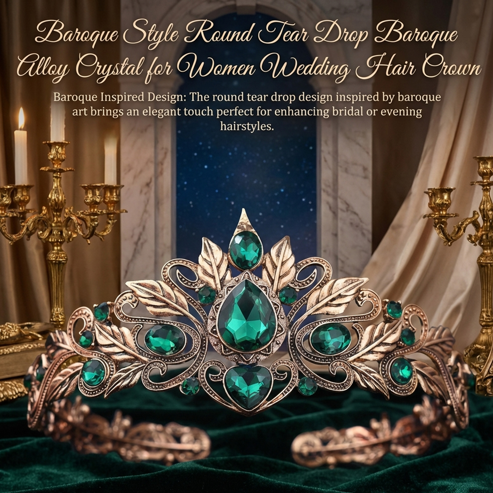 Baroque Style Round Tear Drop  - Women Accessories Dropshipping review and price