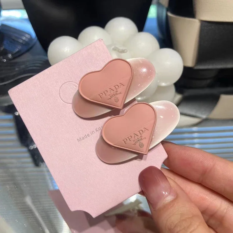 Blush Heart Alloy Oval Clip Pi - Women Accessories On Sale review and price