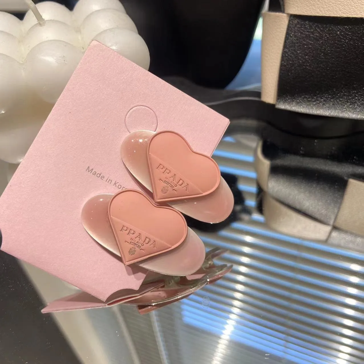 Blush Heart Alloy Oval Clip Pi - Women Accessories On Sale review and price