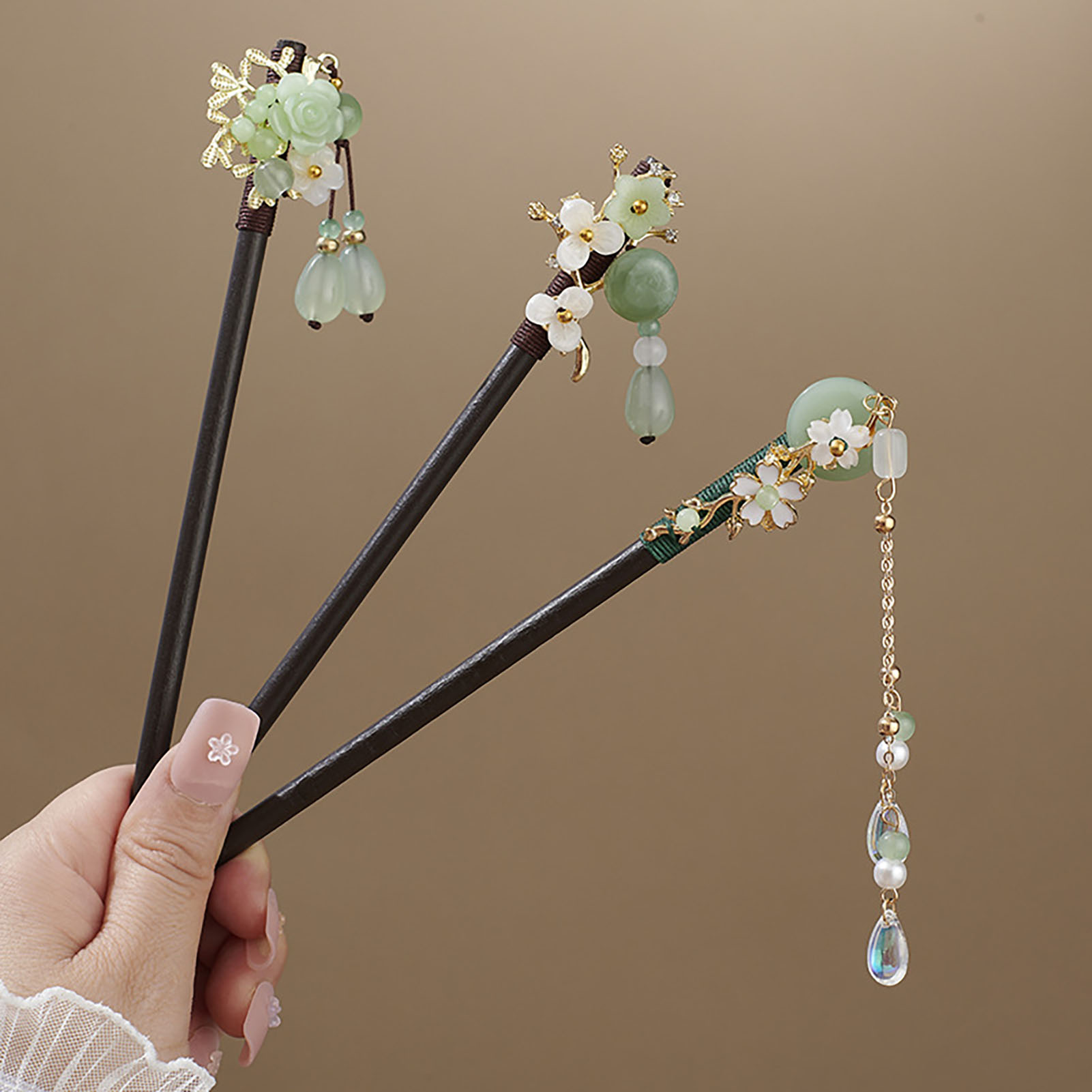 Chinese Style Flower Tassel Ha - Women Accessories On Sale review and price