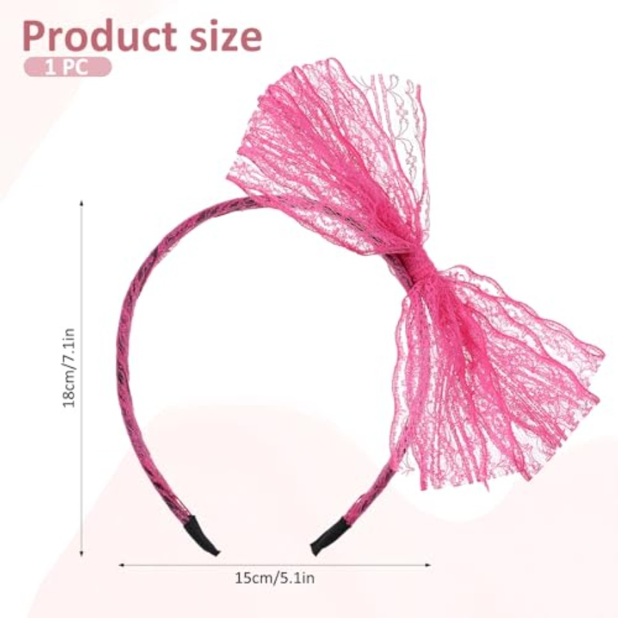 Neon Headband with Bow, Pink L - Women'S Accessories In The 80S review and price