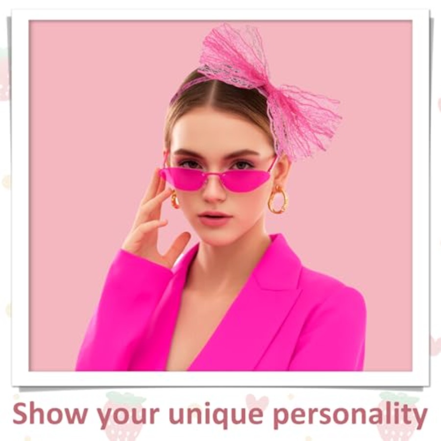 Neon Headband with Bow, Pink L - Women'S Accessories In The 80S review and price