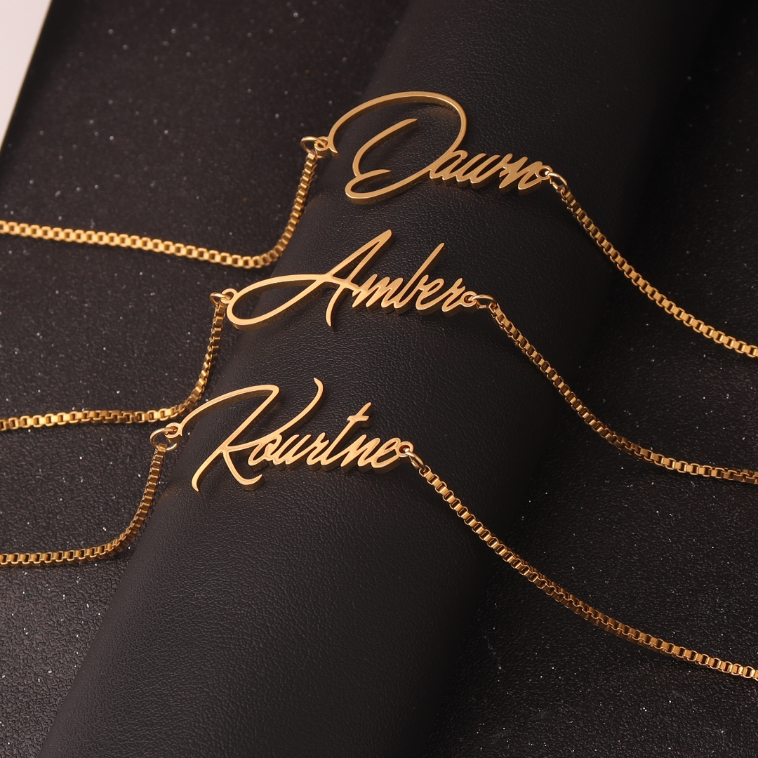 Personalised Gold Name Necklac - Women Accessories Gift Box review and price