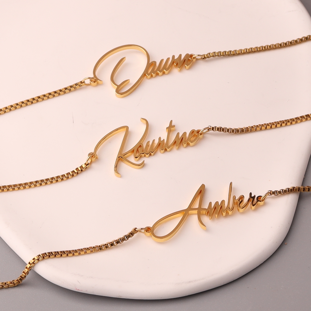 Personalised Gold Name Necklac - Women Accessories Gift Box review and price