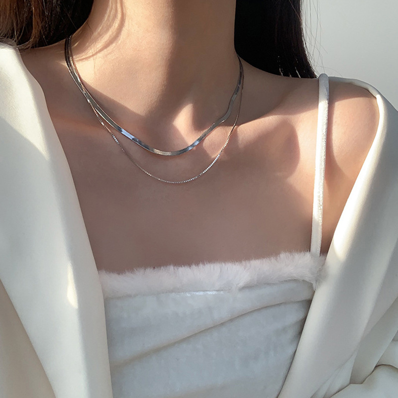 New 925 Sterling Silver Neckla - Layered Necklace Set review and price