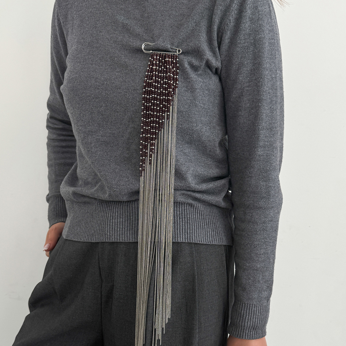 Silver Color Tassel Chain Broo - Women'S Accessories And Jewelry review and price