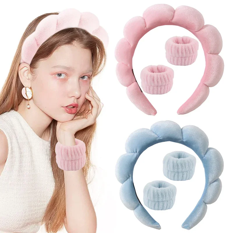 3Pcs/set Makeup Headband Puffy - Women Accessories Combo review and price