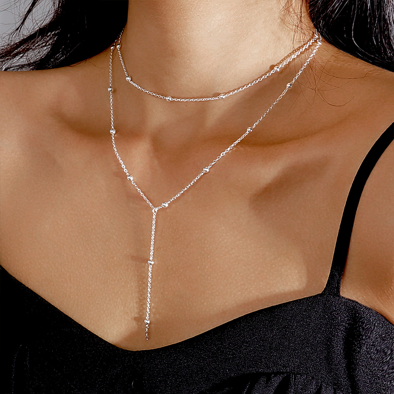 New Trendy 925 Sterling Silver - Layered Necklace Set review and price