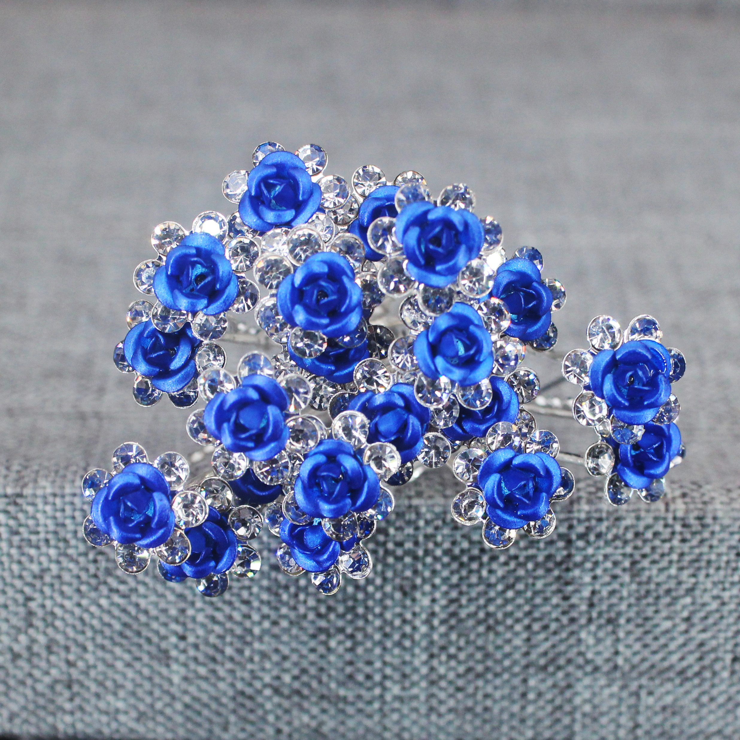 20PCS Rose Flower Rhinestone H - Women Accessories On Sale review and price