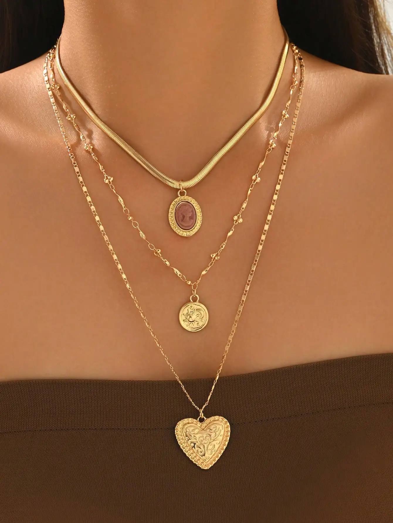 Perfect gift,3pcs/Set Vintage  - Layered Necklace Set review and price