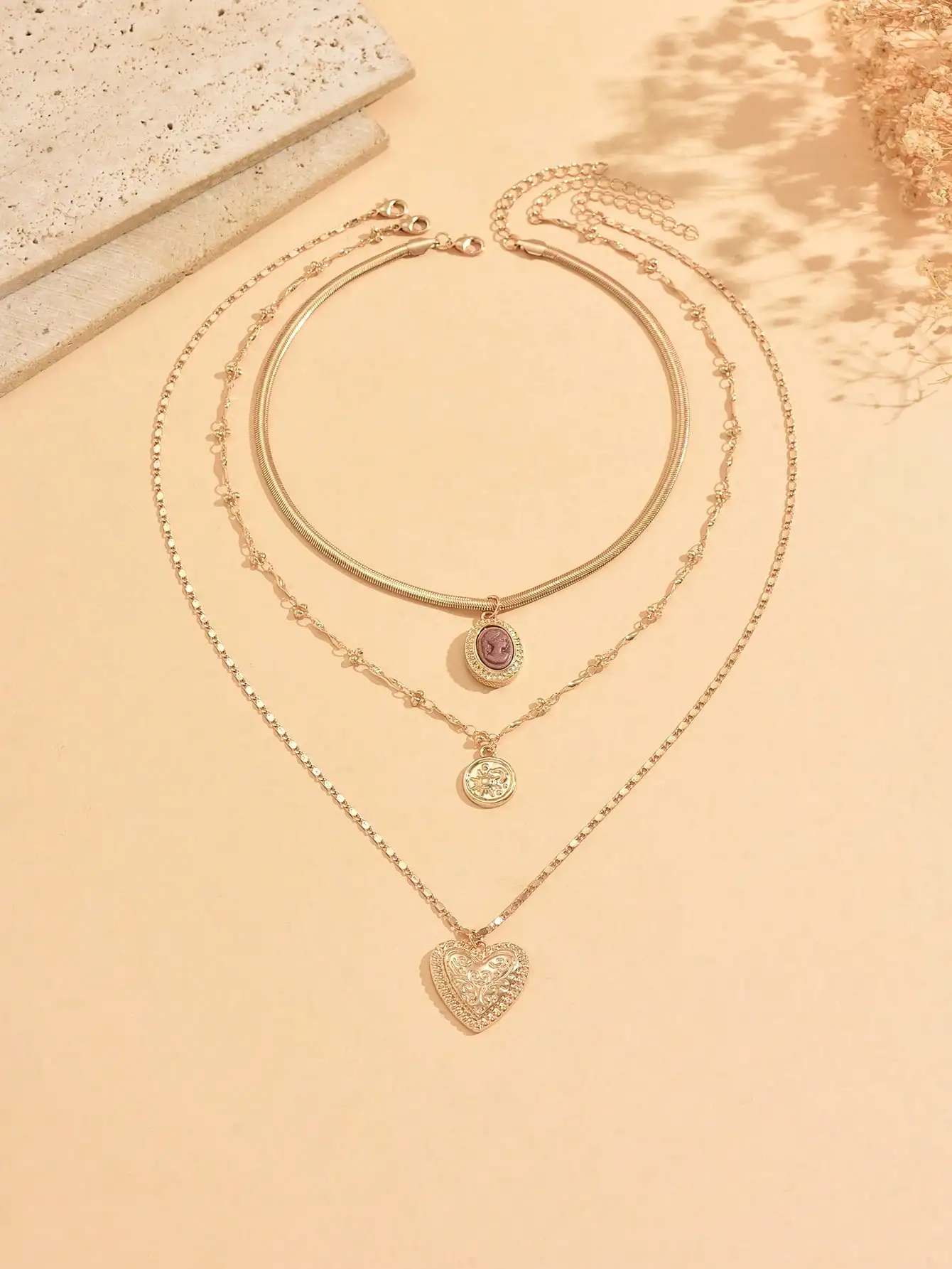 Perfect gift,3pcs/Set Vintage  - Layered Necklace Set review and price